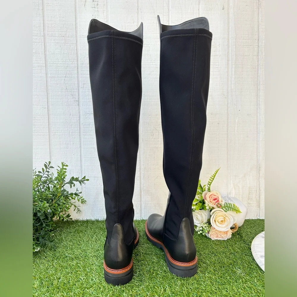 Stuart Weitzman women ADRINA CITY BOOT leather  black size 6.5 like new